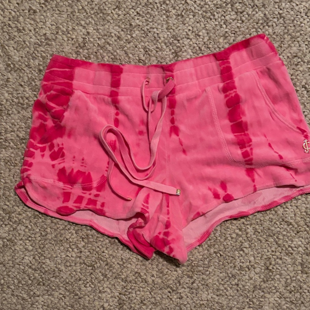 Juicy Couture Pink Tie-Dye Drawstring  Shorts